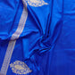 Blue Pure Katan Silk Handloom Sona Rupa Kadwa Jangla Banarasi Saree