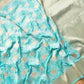 Traditional Splendor Sky Blue Pure Katan Silk Handloom Kadwa Jangla Sona Rupa Banarasi Saree
