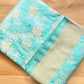 Traditional Splendor Sky Blue Pure Katan Silk Handloom Kadwa Jangla Sona Rupa Banarasi Saree