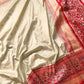 Classic Pastel Green Pure Katan Silk Handloom Allover Sona Rupa Buti Banarasi Saree with Contrast Meenakari Red Border