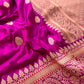 Subtle Charm Pink Pure Katan Silk Handloom Sona Rupa Allover Small Buti Banarasi Saree
