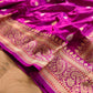 Subtle Charm Pink Pure Katan Silk Handloom Sona Rupa Allover Small Buti Banarasi Saree