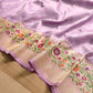Regal Lavender Pure Katan Silk Handloom Gold and Silver Zari Banarasi Saree with Meenakari Border and Pallu